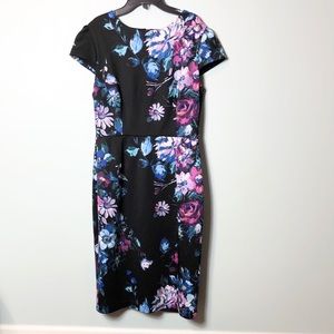 Betsey Johnson floral sheath scuba dress size 12